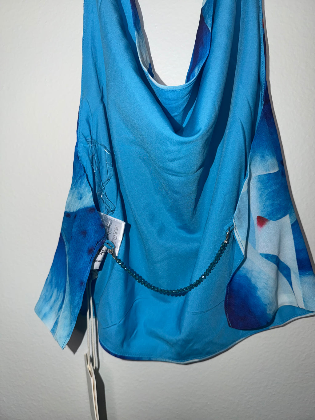 Peppermayo Lily Cowl Neck Beaded Halter Top