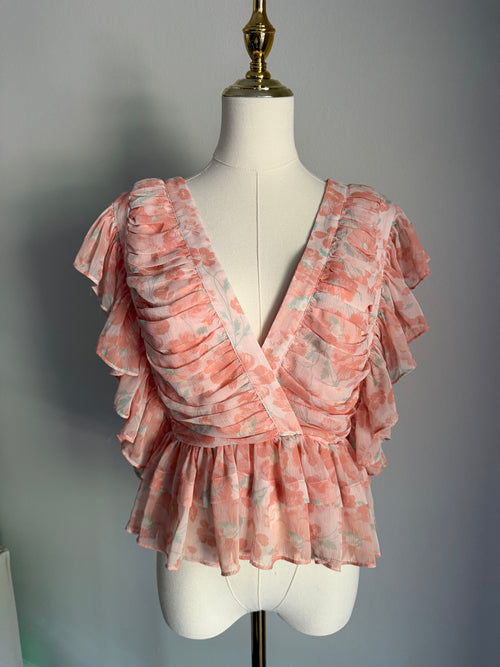 Tularosa Kaia Poppy Pink Blouse