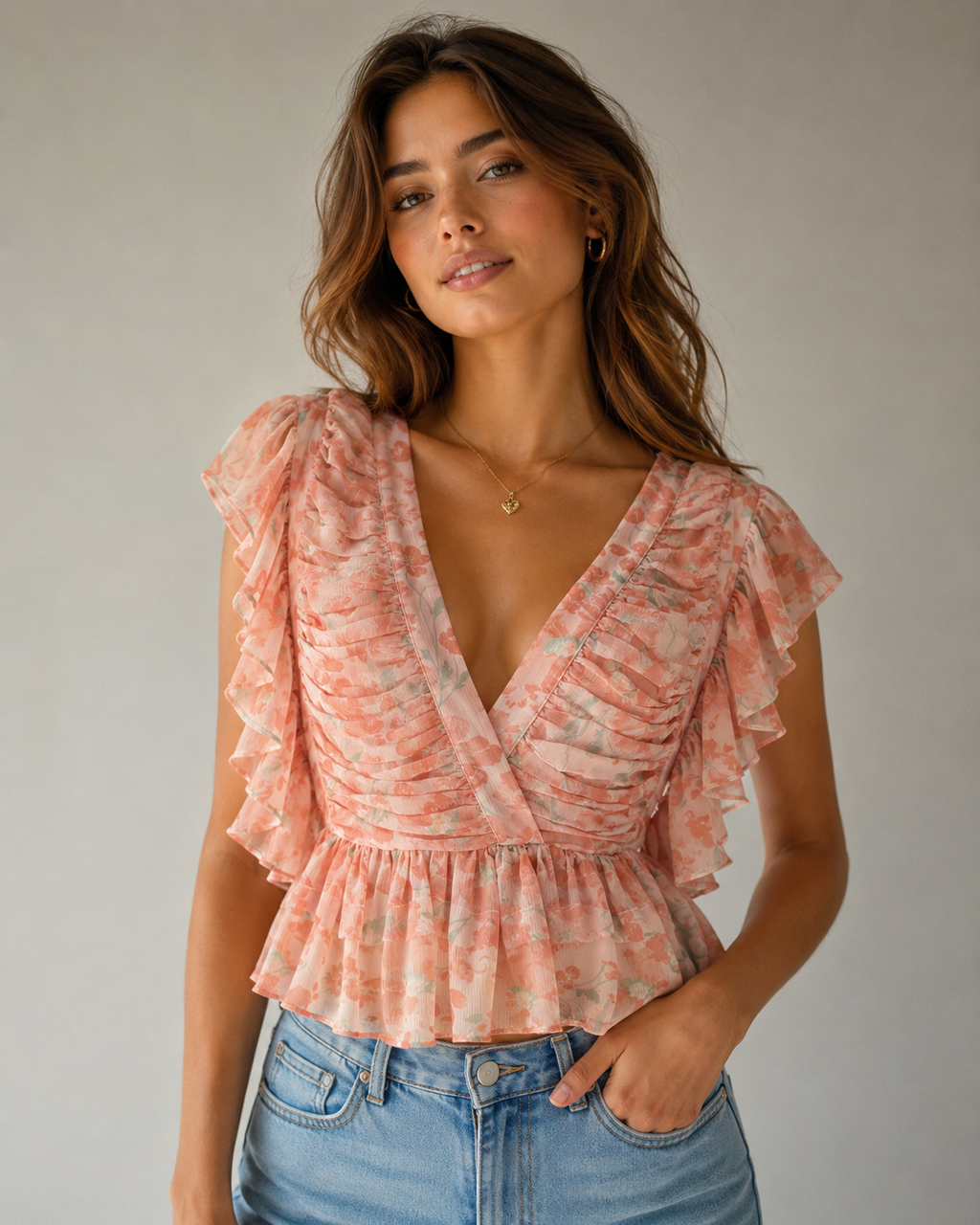 Tularosa Kaia Poppy Pink Blouse