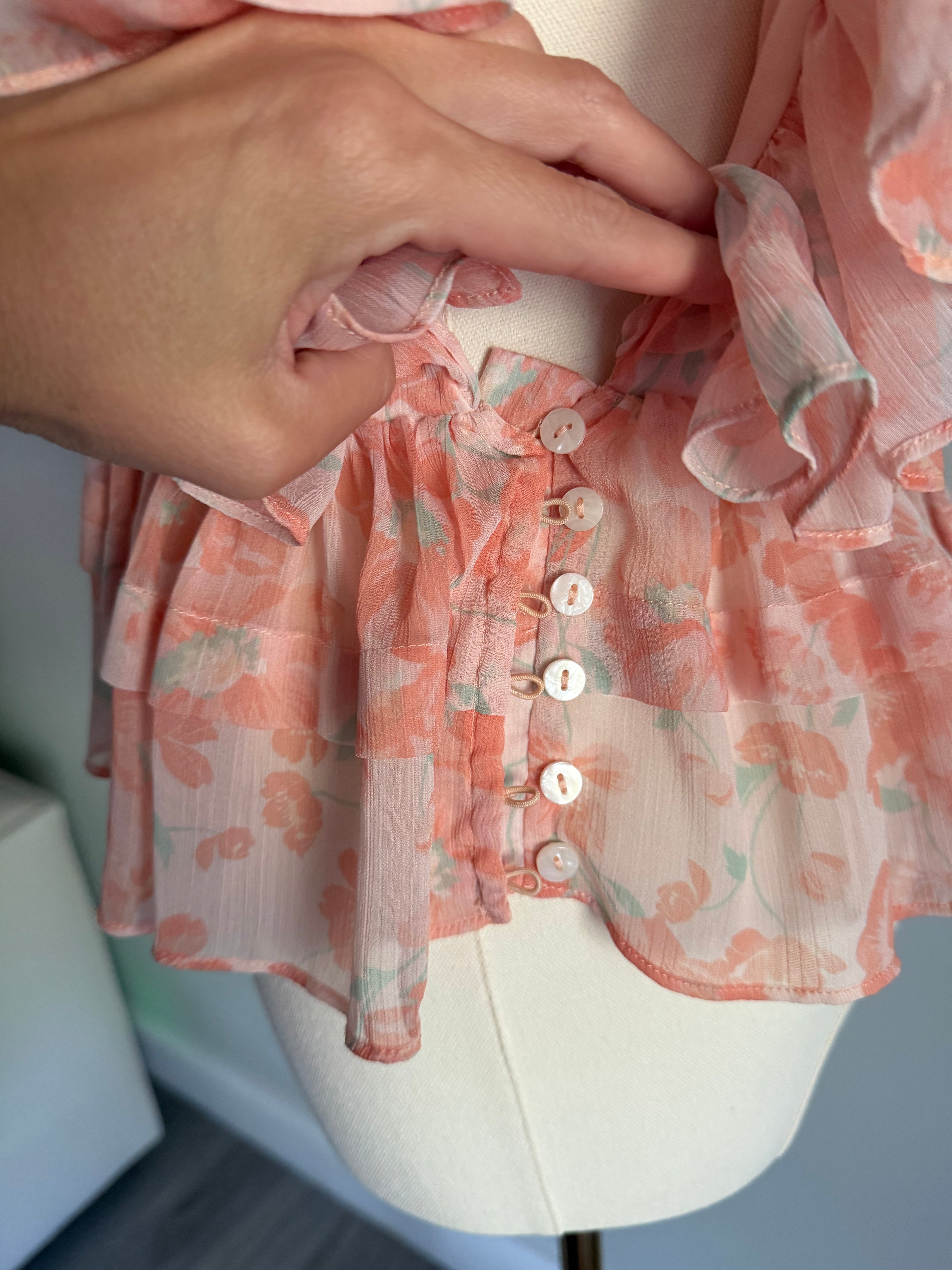 Tularosa Kaia Poppy Pink Blouse