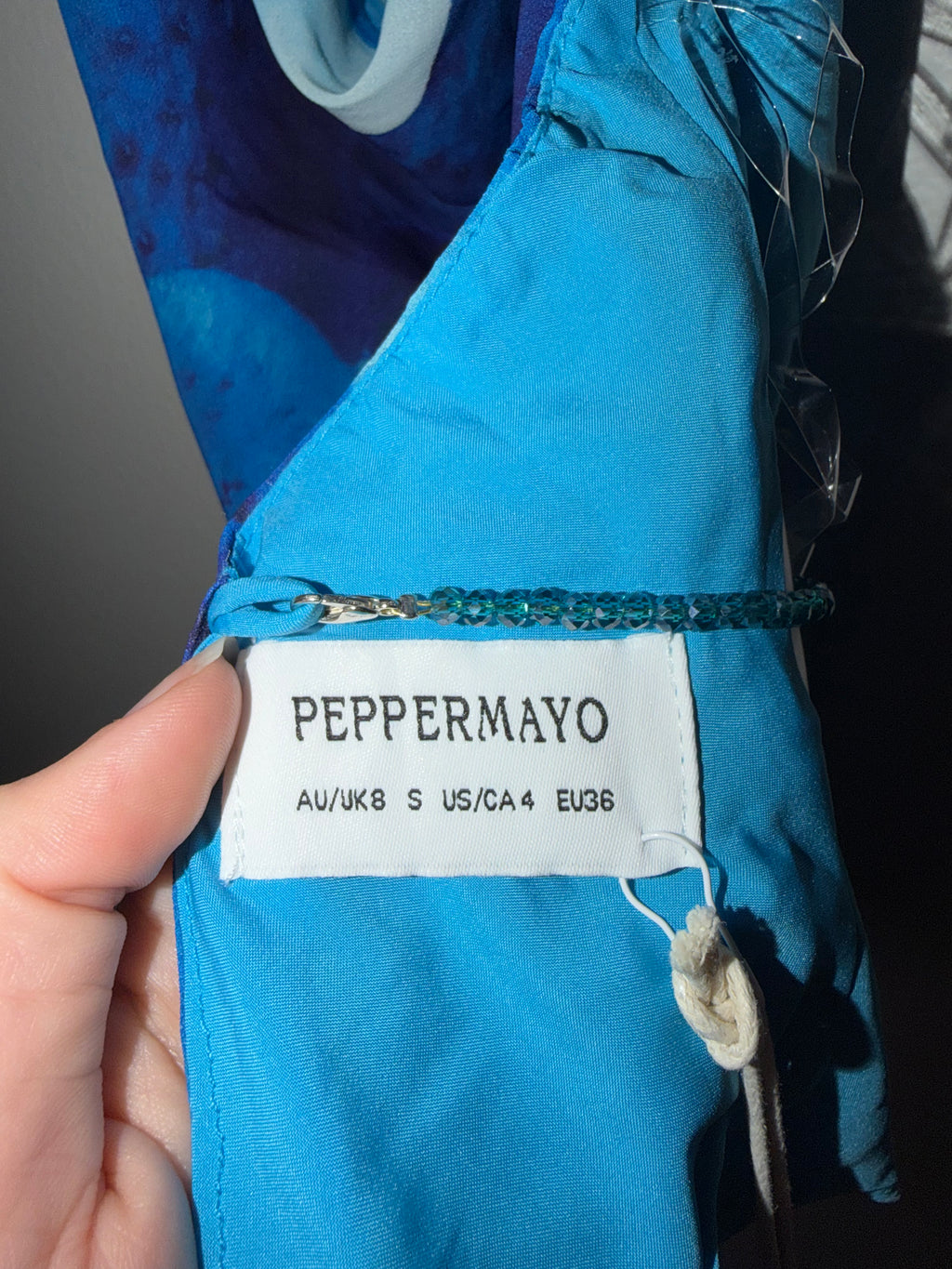 Peppermayo Lily Cowl Neck Beaded Halter Top